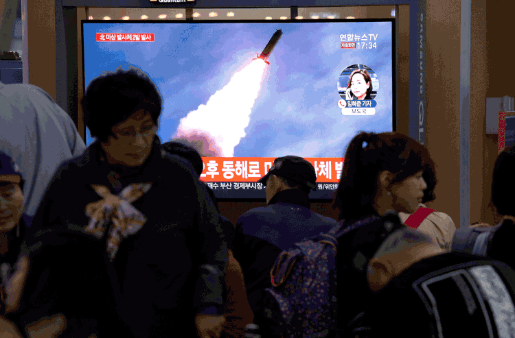 Coreia do Norte: ao contrário dos mísseis balísticos, os testes de mísseis de cruzeiro não são proibidos pelo regime de sanções da ONU contra a Coreia do Norte (Heo Ran/Reuters)