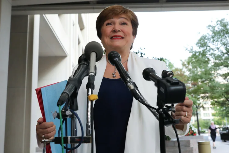 Kristalina Georgieva, do FMI: diretora-gerente disse que momento é propício para Argentina tomar decisões para estabilizar dívida (Jonathan Ernst/Reuters)