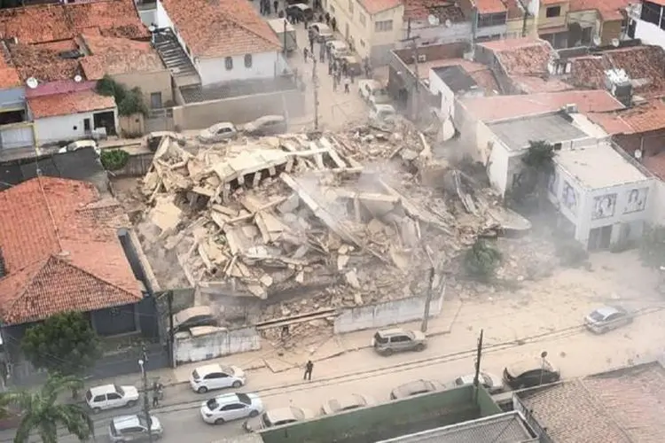 Fortaleza: edifício de sete andares desabou na capital cearense (SVM/Reprodução)