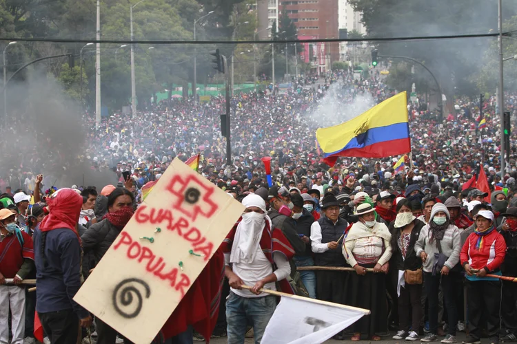 Equador: os subsídios foram retirados por conta de acordo feito com o FMI (Ricardo Landeta/Getty Images)