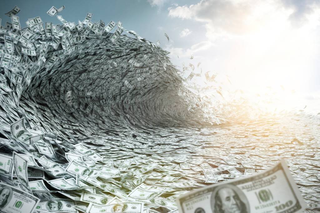 Tsunami de dinheiro: semana tem 9 pedidos de IPOs, que somam quase R$ 20 bilhões (Viaframe/Getty Images)