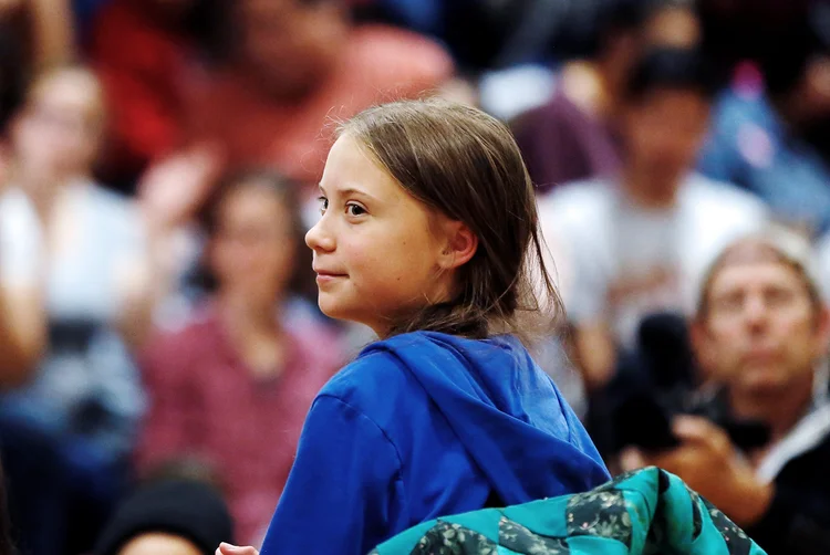 Greta Thunberg: "sem contar as palavras bonitas, a história é outra" (Jim Urquhart/Reuters)