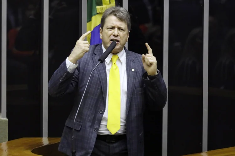 Bibo Nunes: ameaçado de expulsão do PSL, deputado saiu em defesa de Bolsonaro (Luis Macedo/Agência Câmara)