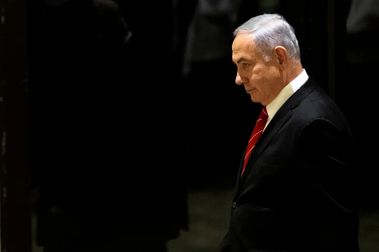 Benjamin Netanyahu: primeiro-ministro israelense foi retirado às pressas de comício (Ronen Zvulun/File photo/Reuters)