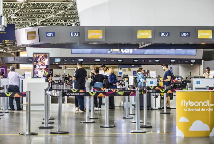 Operação da Flybondi no Galeão: empresa estreou no Brasil em outubro (André Valentim/Você S/A)