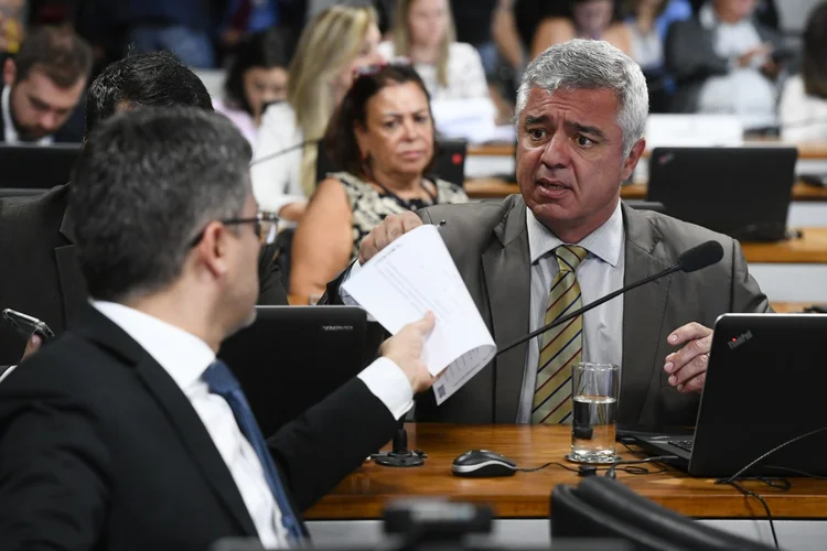 Major Olímpio: senador é o líder do PSL e disse que a crise interna do partido "não contaminou o Senado, graças a Deus" (Marcos Oliveira/Agência Senado)