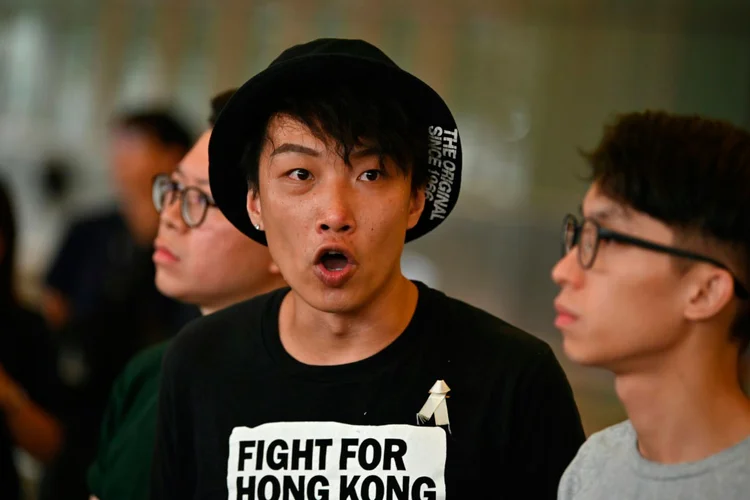 Líder de movimento: Jimmy Sham organizou uma série de marchas pacíficas em Hong Kong (Foto/AFP)