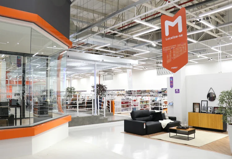 Loja da Mobly em São Paulo: No último ano, a marca própria teve crescimento de 133% nas vendas, bem mais que a média da companhia (Mobly/Divulgação)