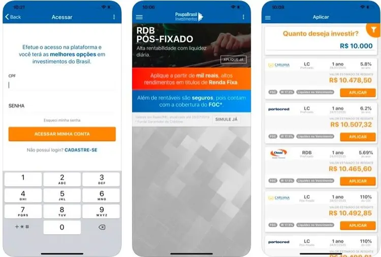 PoupaBrasil: Plataforma digital permite investir em diferentes financeiras com um cadastro único (PoupaBrasil/Divulgação)