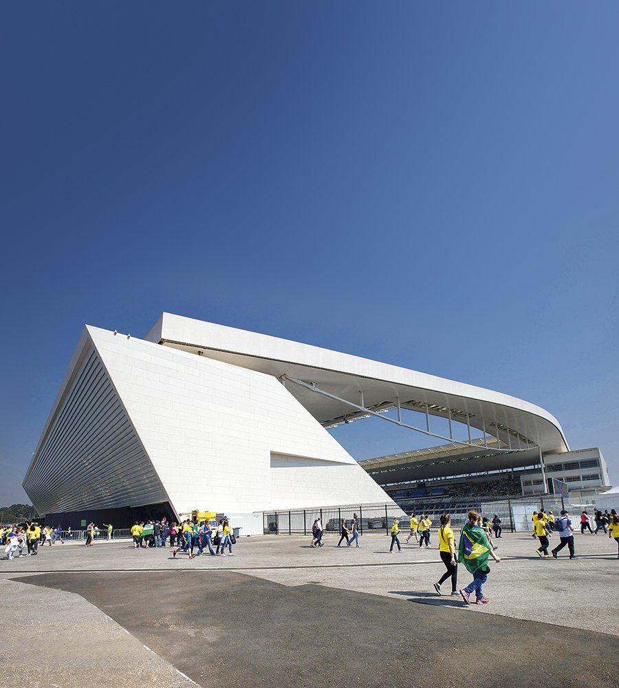 Arena Corinthians, construída pela Odebrecht em São Paulo: a empreiteira pode ter plano de reestruturação atrasado em meio a briga com a Caixa  / Rubens Chaves/Pulsar (Rubens Chaves/Pulsar)