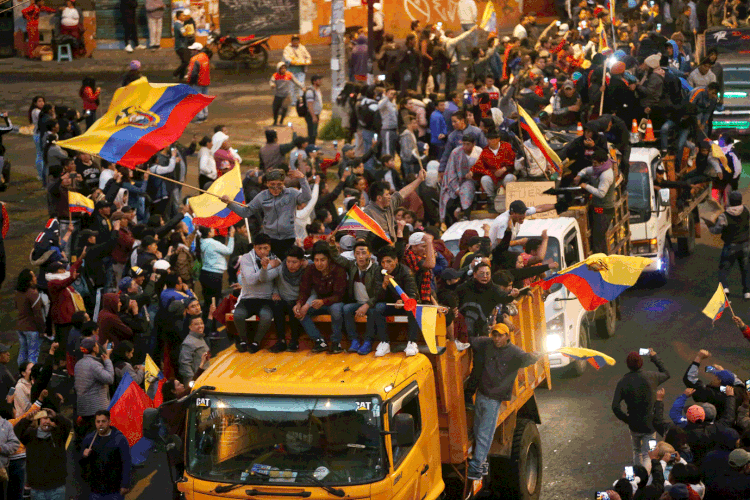 Equador: o país enfrenta uma onda de protestos desde a última quinta-feira (Daniel Tapia/Reuters)