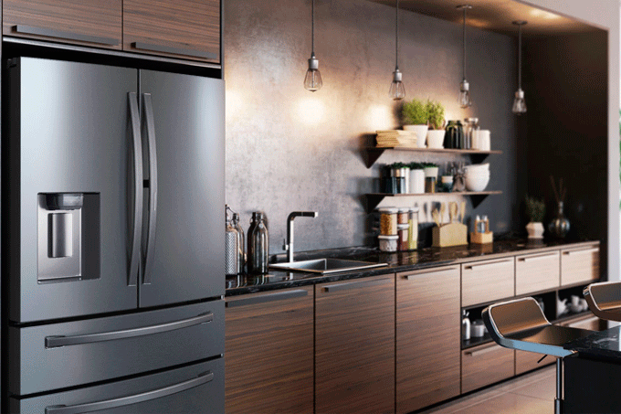 Novo refrigerador high-tech enche a jarra de água gelada para você