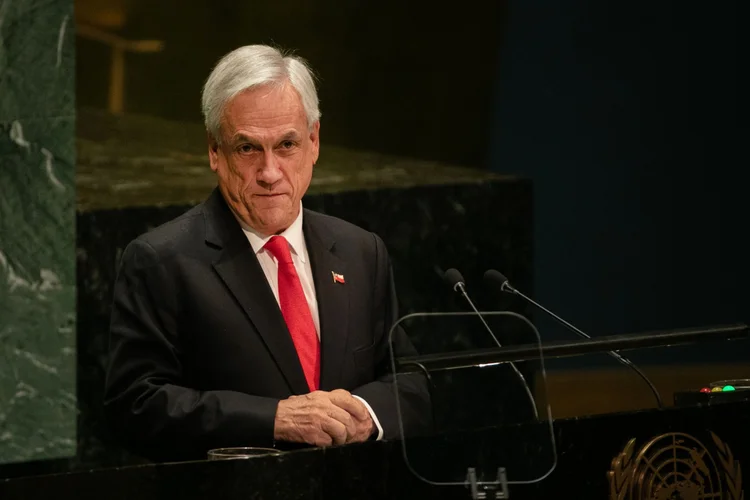 Sebastián Piñera: presidente do Chile elevou de 4% para 5% o valor da cota que será cobrada dos empregadores para reforçar as aposentadorias pagas no futuro aos trabalhadores chilenos (Jeenah Moon/Bloomberg)