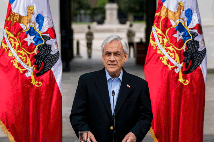 Sebastián Piñera: presidente do Chila atendeu pedidos dos protestos para iniciar processo de uma nova Constituição, acabando com a herdade do governo Pinochet (Agencia Makro/Getty Images)