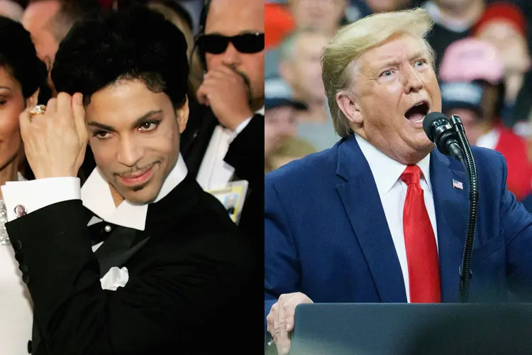 Trump e Prince: herdeiros do cantor não gostaram da ideia do presidente (Bloomberg/Getty Images)