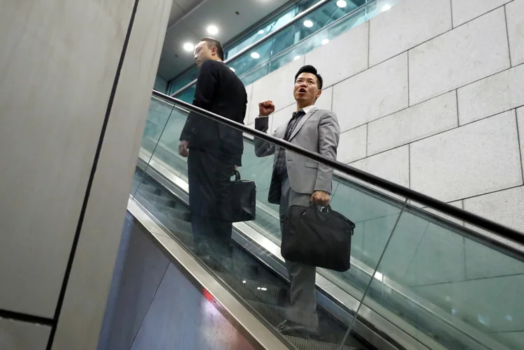 Hong Kong lawmaker Gary Fan enters police headquarters after being notified of his arrest in Hong Kong, China, November 9, 2019. REUTERS/Thomas Peter (Thomas Peter/Reuters)