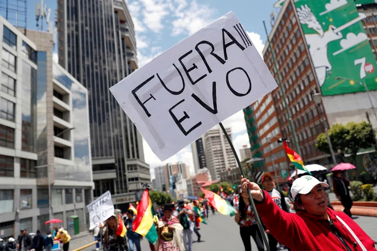 Protestos na Bolívia: Carta de renúncia de Evo, que governou a Bolívia por 13 anos, ainda precisa de aprovação do Congresso (Carlos Garcia Rawlins/Reuters)