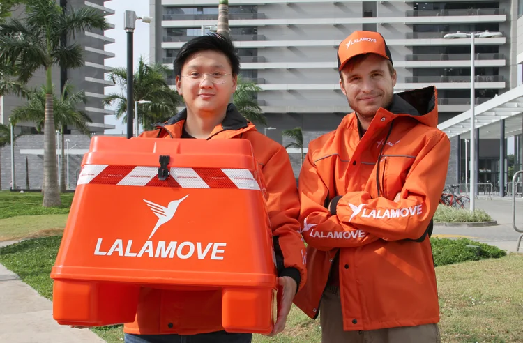 Albert Go e Philippe Rambaud, da Lalamove: entender o mercado é mais importante do que ganhar dinheiro logo de cara (Lalamove/Divulgação)