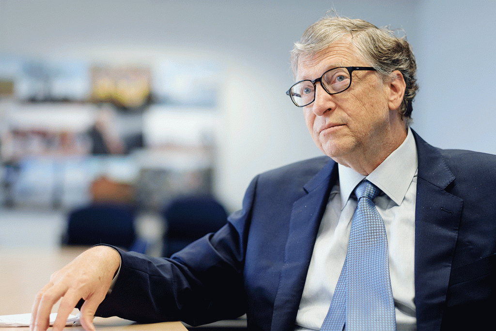 Bill Gates: durante a pandemia, os grandes líderes foram além de apenas administrar pessoas (Thierry Monasse / Colaborador/Getty Images)