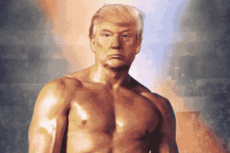 Donald Trump de Rocky Balboa: imagem foi postada por Trump sem nenhuma legenda (Twitter/Reprodução)