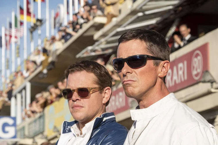 Matt Damon e Christian Bale no filme Ford Vs. Ferrari (Twentieth Century Fox/Divulgação)