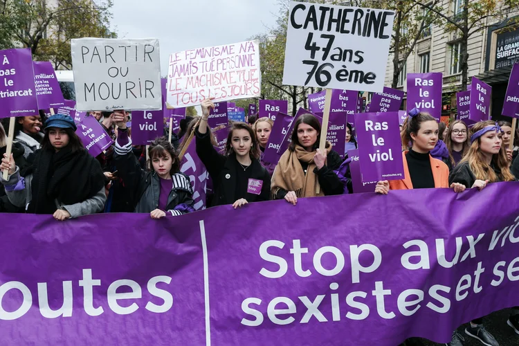 Feminicídios: ao menos 117 mulheres foram mortas por seu parceiro ou ex-parceiro desde o início do ano (NurPhoto / Colaborador/Getty Images)