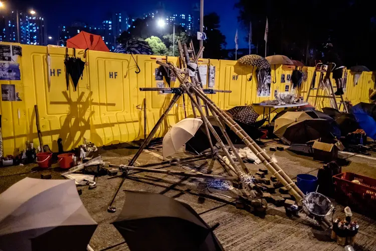 Universidade Batista de Hong Kong: local foi palco de conflito entre a polícia e manifestantes (Justin Chin/Reuters)