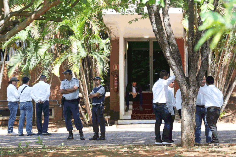Embaixada: ocupação acontece em meio ao primeiro dias de atividades da 11.ª Cúpula do Brics (Sergio Moraes/Reuters)