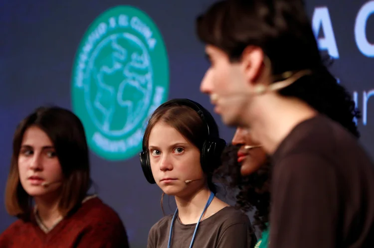 Greta: "As pessoas estão morrendo hoje, e não podemos esperar mais tempo", disse a ativista (Sergio Perez/Reuters)