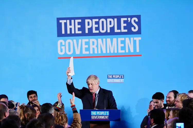 Reino Unido: Partido Conservador teve, na quinta-feira, maior vitória desde governo de Margaret Thatcher em 1987 (Dylan Martinez/Reuters)