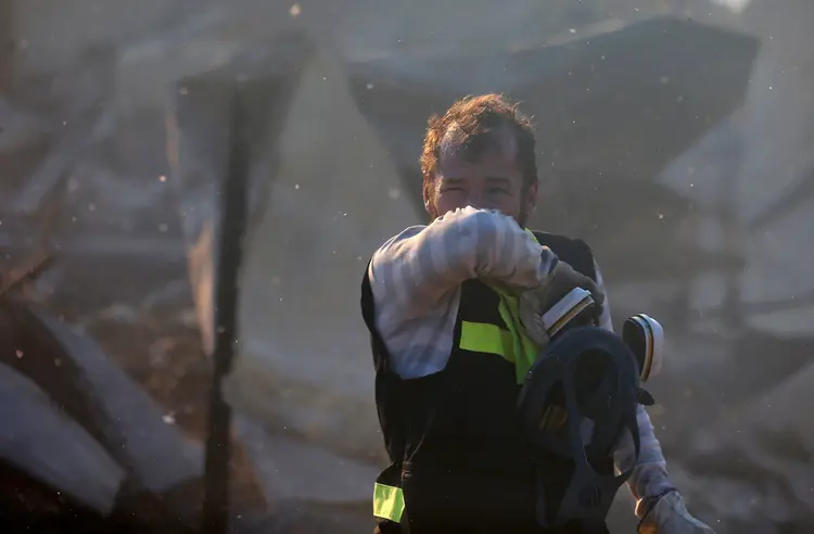 Incêndio: mais de 150 casas foram destruídas no litoral chileno (Rodrigo Garrido/Reuters)