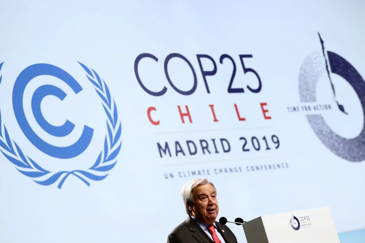 António Guterres: secretário-geral da ONU discursou na abertura da cúpula do clima em Madri  (Sergio Perez/Reuters)