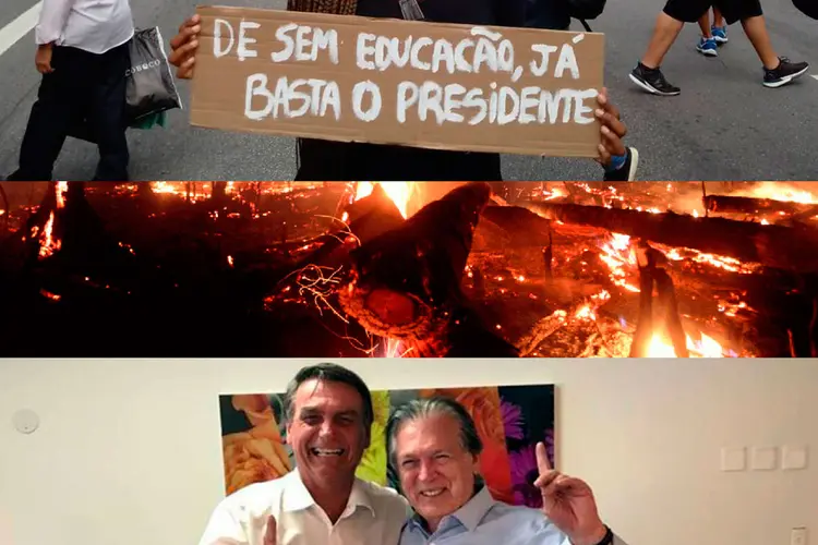 Crises do governo Bolsonaro no primeiro ano (EXAME/Reuters/Montagem/Exame)
