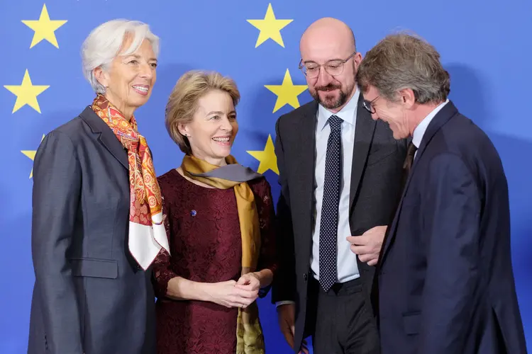 Líderes da União Europeia: Comissão Europeia, Conselho Europeu, Banco Central Europeu e presidente do Parlamento Europeu (Thierry Monasse/Getty Images)