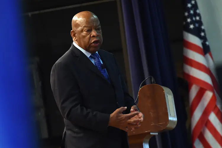 John Lewis: "Eu estive em algum tipo de luta - por liberdade, igualdade, direitos humanos básicos - por quase toda a minha vida. Eu nunca enfrentei uma luta como a que eu tenho agora" (Rick Diamond/Getty Images)