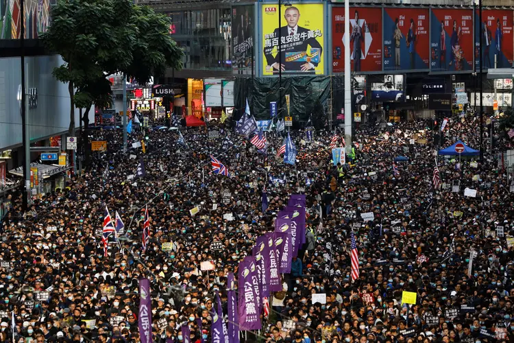 Protestos em Hong Kong: população voltou às ruas para atos contra o governo (Danish Siddiqui/Reuters)