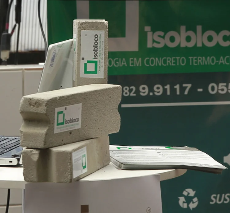 Isobloco: startup de Maceió fabrica blocos de concreto mais leves (Isobloco/Facebook/Reprodução)