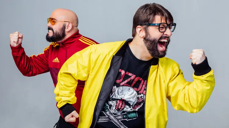 Jovem Nerd: os criadores, Deive Pazos (esquerda) e Alexandre Ottoni (direita) (Sebastian Demarco/Jovem Nerd/Divulgação)