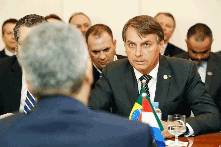 Bolsonaro: presidente teve reunião bilateral com o presidente do Paraguai, Mario Abdo Benítez (Alan Santos/PR/Flickr)