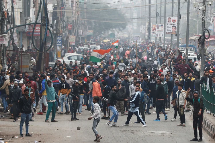 Protestos contra lei de cidadania em Nova Déli, Índia (Adnan Abidi/Reuters)