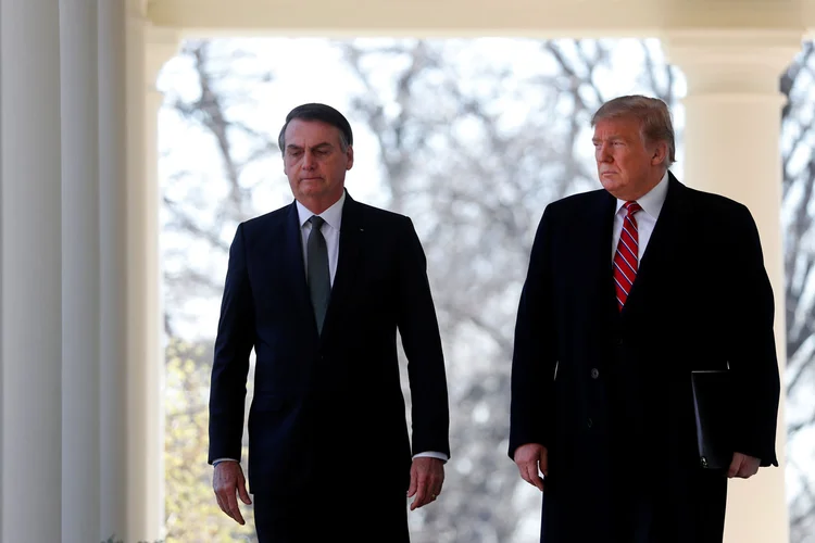 Bolsonaro e Trump em encontro realizado em março deste ano (Carlos Barria/Reuters)