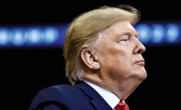 Donald Trump: arrecadação do presidente norte-americano para as próximas eleições não foi abalada pelo processo de impeachment aberto contra ele (Yuri Gripas/Reuters)