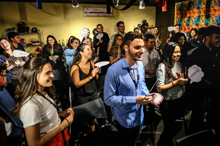 Turma de estagiários do Carrefour no Escape 60 de Moema, em São Paulo (Carrefour/Divulgação)