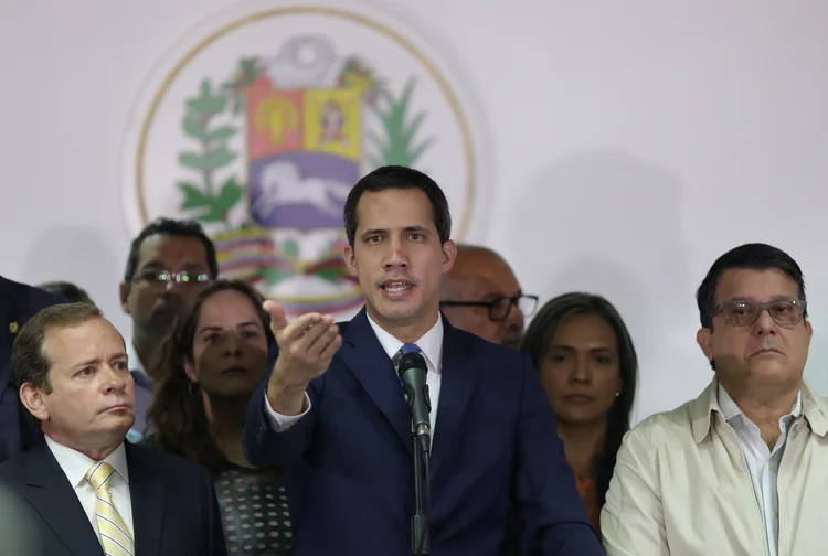 Venezuela: Guaidó foi impedido por militares de entrar no Congresso no último domingo (5) (Manaure Quintero/Reuters)