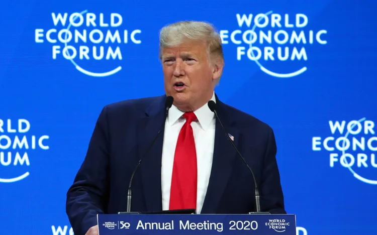 Davos: a ativista ambiental Greta Thunberg assistiu o discurso do presidente americano (Denis Balibouse/Reuters)