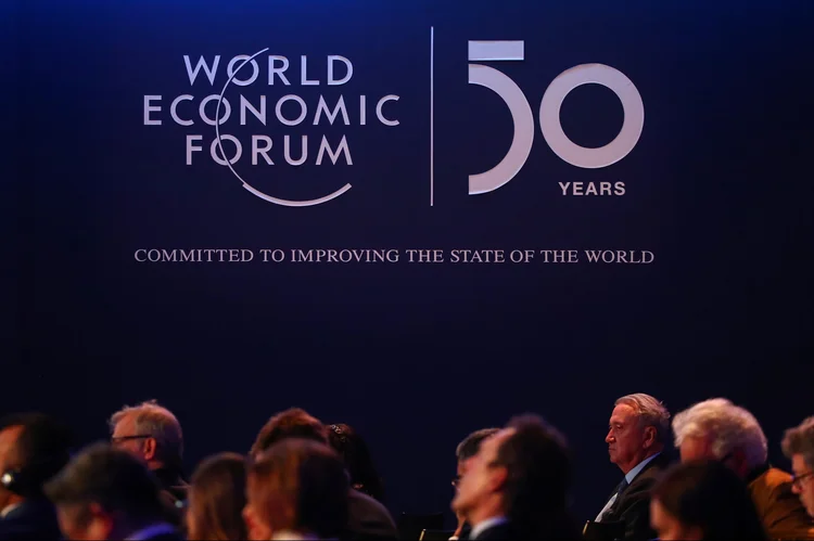 Logo do Fórum Econômico Mundial, em Davos, Suíça: 22 de janeiro de 2020. REUTERS/Denis Balibouse (Denis Balibouse/Reuters)