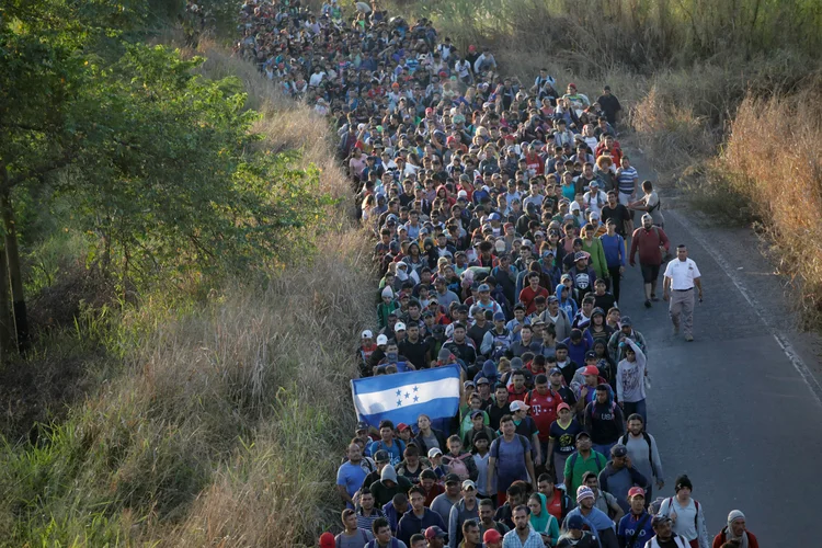 Em janeiro, centenas de migrantes chegaram ao México através da Guatemala. (Andres Martinez Casares/Reuters)