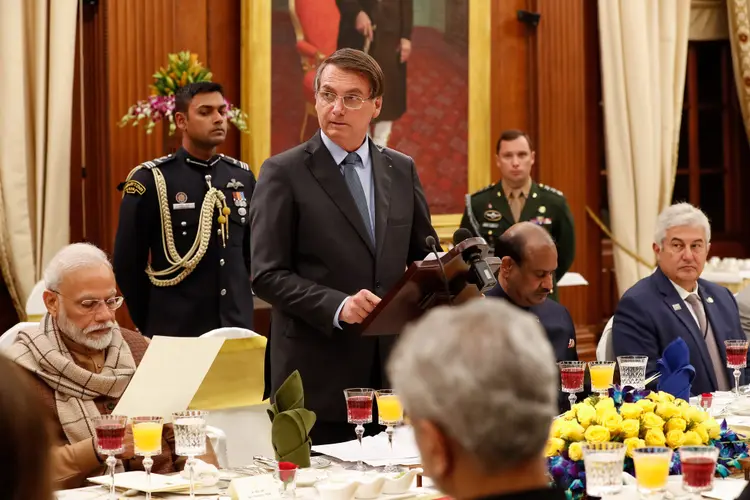Bolsonaro, em visita à Índia: "O visto não está decidido ainda, estamos nos acertos finais" (Alan Santos/PR/Getty Images)