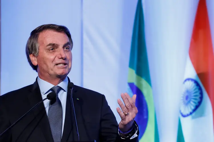 Jair Bolsonaro: "A gasolina baixou 10% em janeiro na refinaria e na bomba não baixou nada" (Alan Santos/PR/Getty Images)