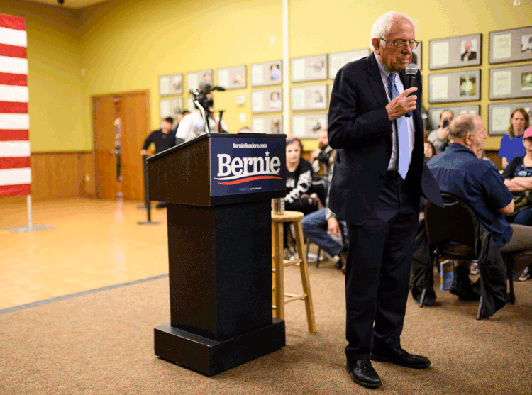 Eleições americanas: Sanders disse que está honrado em receber apoio do Sunrise Movement (Stephen Maturen / Correspondente/Getty Images)